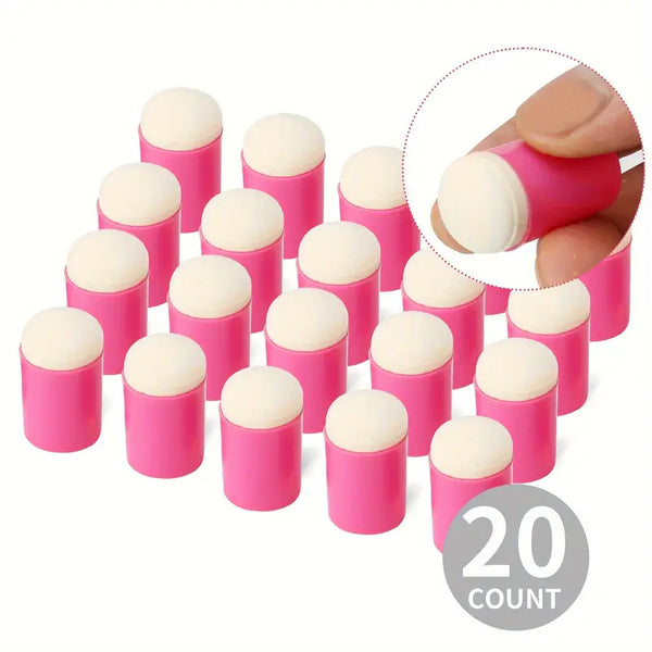 "20pcs Craft Finger Sponge Daubers Set for Card Making, Painting, Stamping, and Ink - Drawing Project Finger Painting Tool"