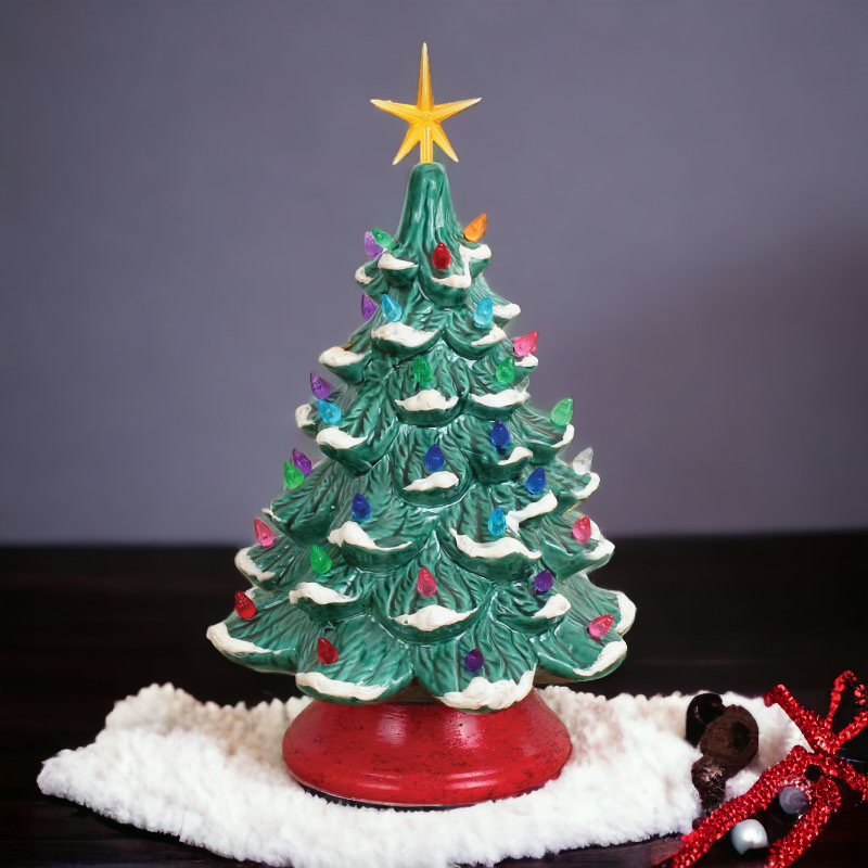 I-Binoster 13 Inch Ceramic Christmas Tree Prelit Sri Lanka