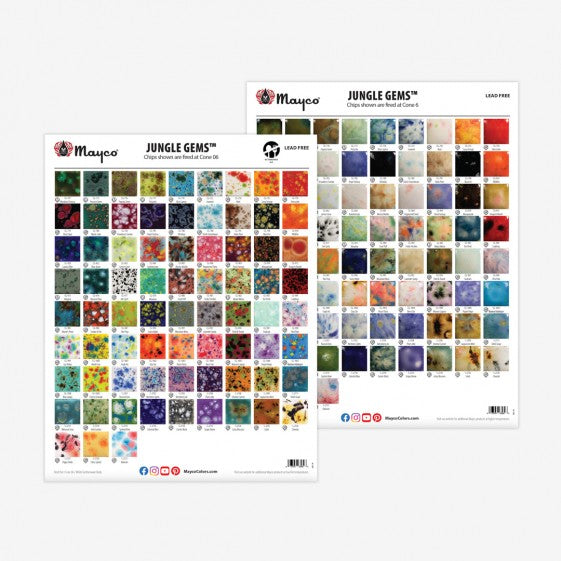Mayco Jungle Gems Color Poster 2025 River Craft Ceramics