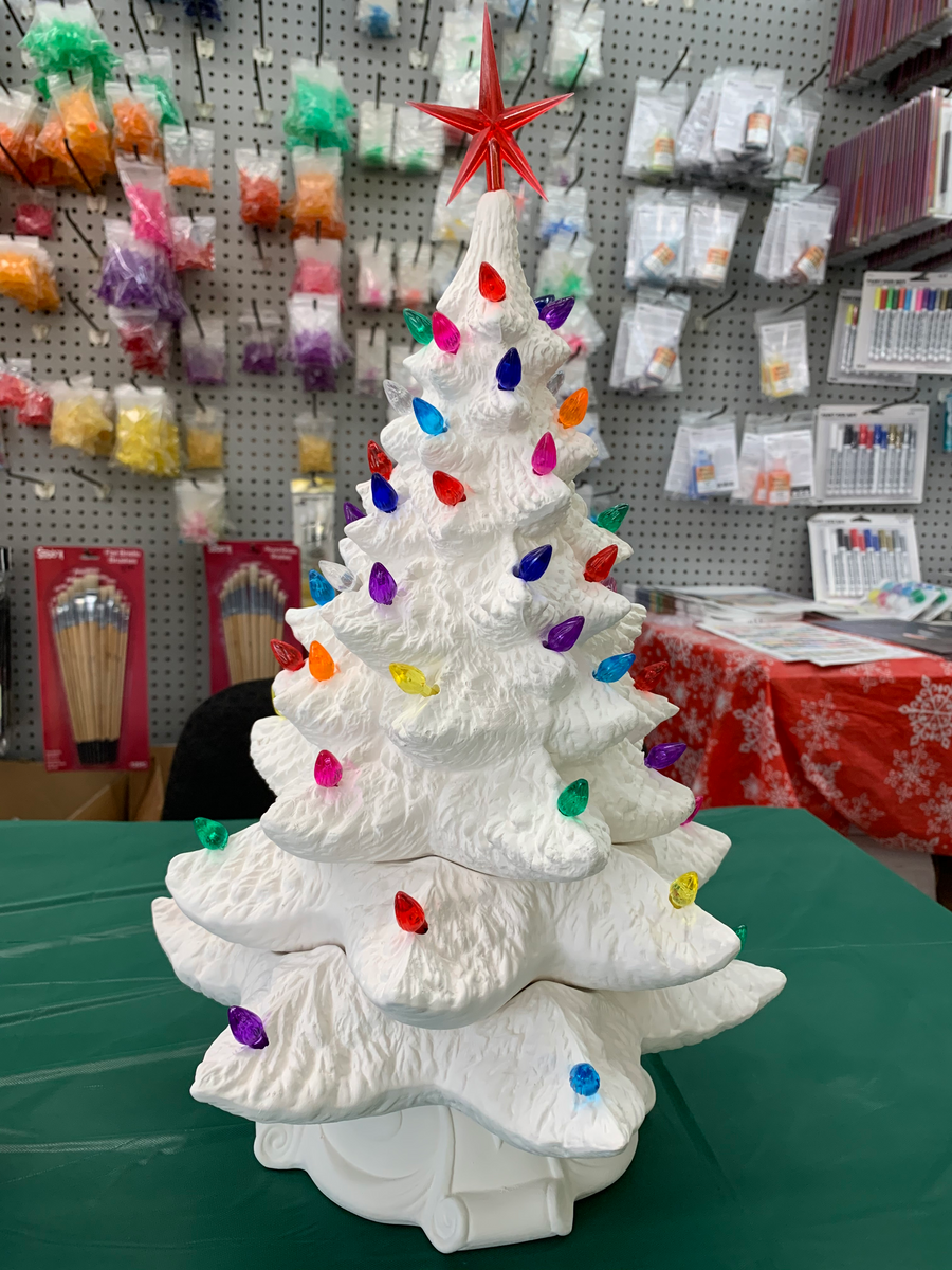 3 Tier Christmas Tree with Scroll Base