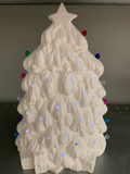 "Ceramic Bisque Cross Christmas Tree - Made in USA - 8" Tall, Ready to Paint, Unpainted"