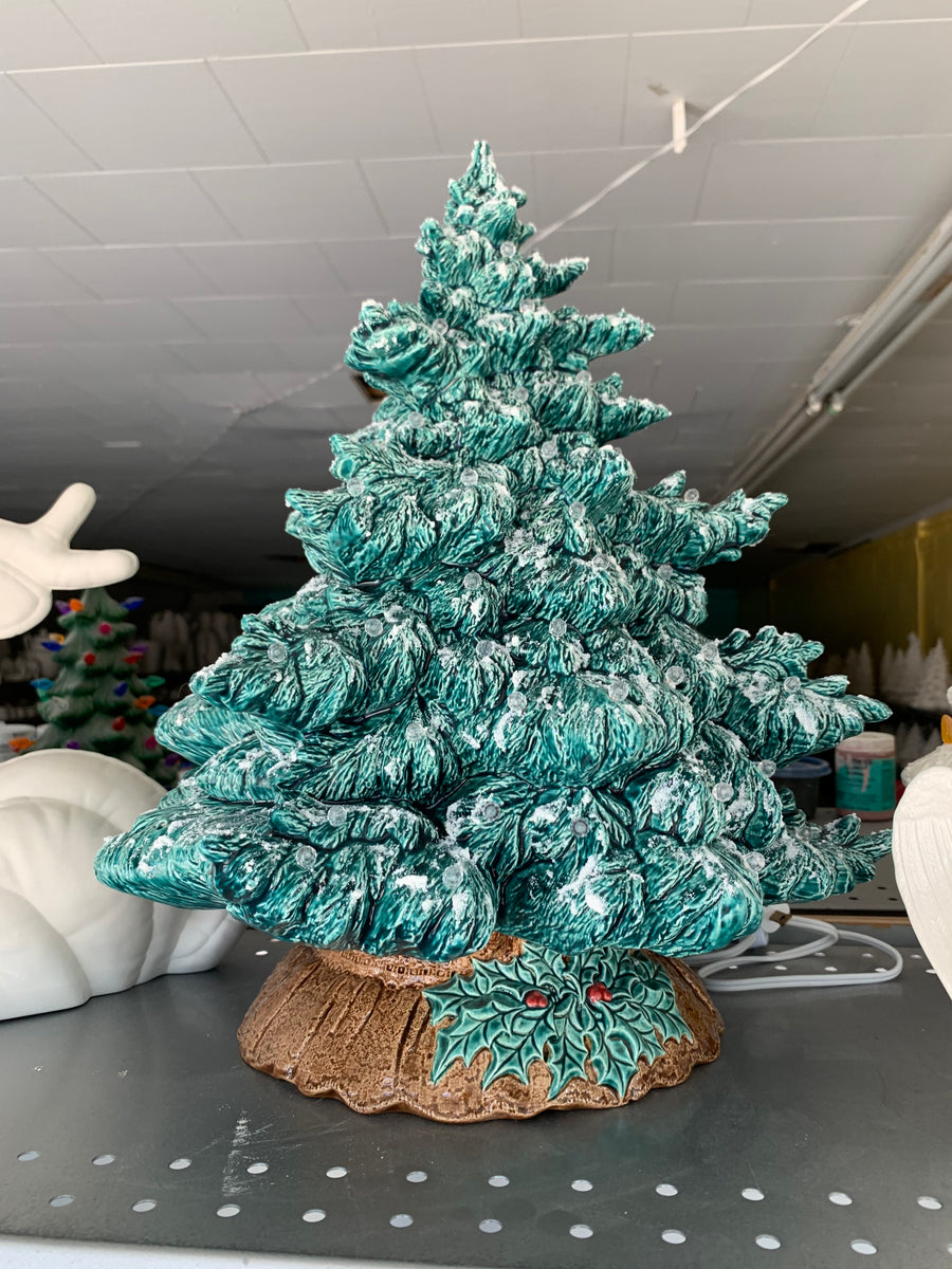 Vintage Ceramic Tree | Blue Spruce | 16.5