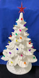Large 15" Nowell Christmas Tree  with Holly Poinsetta Base