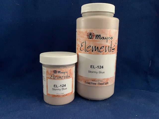 Mayco EL-124 Stormy Blue Elements Glaze – River Craft Ceramics