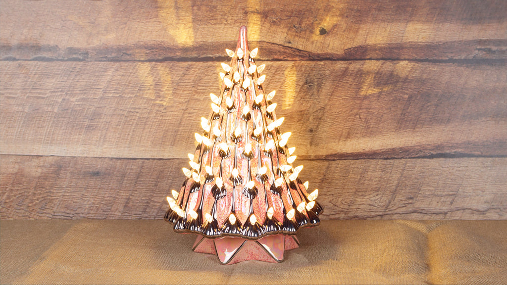 Mayco PINK AND WHITE GOLD RETRO TREE