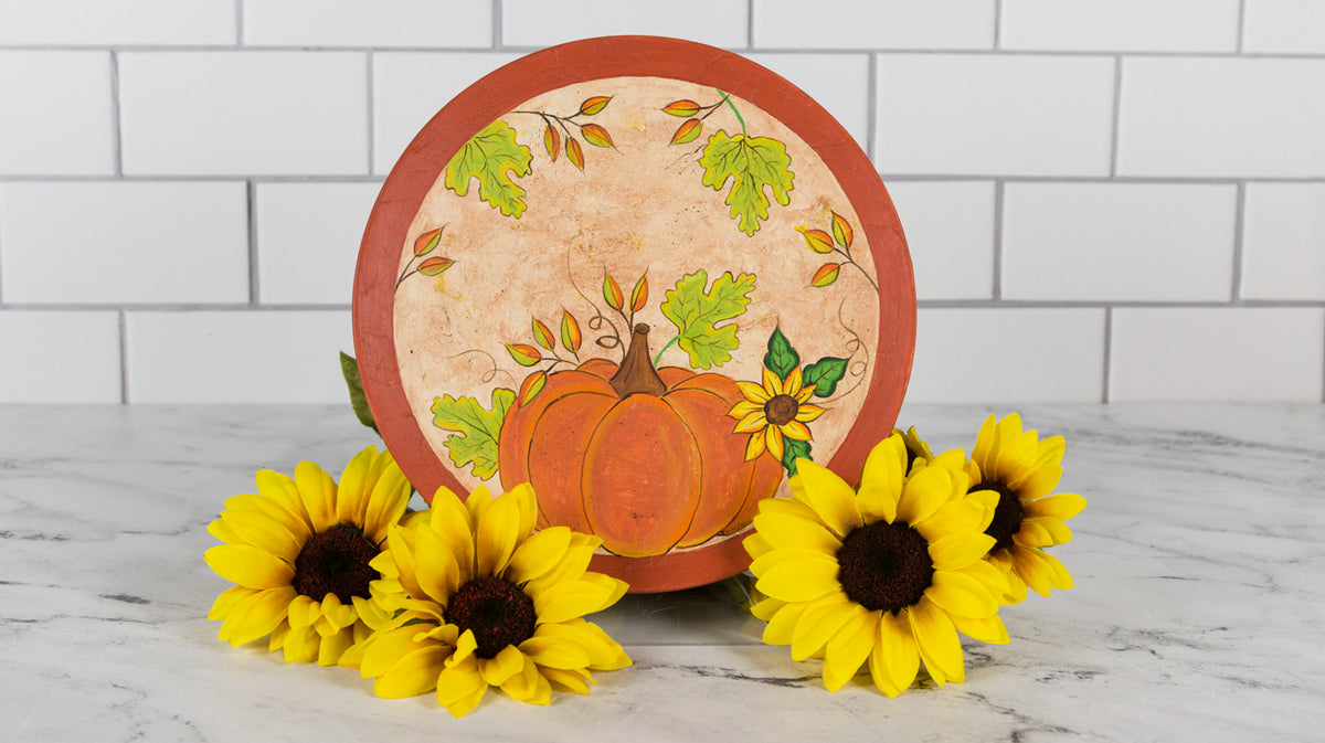 ANTIQUE FALL PUMPKIN PLATE – River Craft Ceramics