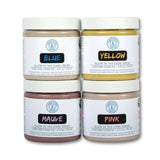 Glow in The Dark Pottery Glaze - Variety Set 2 - Glow in The Dark Glaze for Ceramics - Blue, Mauve, Pink, Yellow