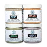 Glow in The Dark Pottery Glaze - Variety Set 1 - Glow in The Dark Glaze for Ceramics - Aqua, Green, Orange, Purple