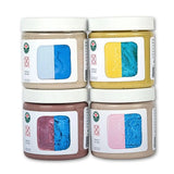 Glow in The Dark Pottery Glaze - Variety Set 2 - Glow in The Dark Glaze for Ceramics - Blue, Mauve, Pink, Yellow
