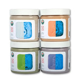 Glow in The Dark Pottery Glaze - Variety Set 1 - Glow in The Dark Glaze for Ceramics - Aqua, Green, Orange, Purple