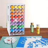 "Clutter-Free" 72-Slot Rotating Paint Organizer Tower - Vertical Craft Paint Storage Rack for Ceramics