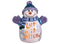 Let It Snow Lighted Snowman