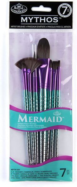Royal & Langnickel Mythos, 7 pc Mermaid 201 Variety Craft Brush Set