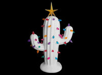 thumbnail image 2 of Milltown Merchants Ceramic Christmas Cactus - Vintage Light-Up Cactus Tree - Nostalgic Christmas Decoration 2 of 12