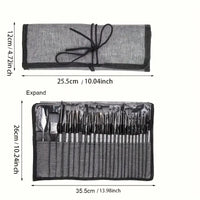 24pcs Art Brush Combo Set Professional Series Painting Brush wit Carrying Case