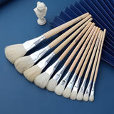 11 pc Set Professional Artist Soft Brush Set - Mop Set