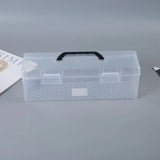 Ergonomic Acrylic Paint Holder for 30 Bottles - Durable Plastic Storage Box with Handle, Organizer