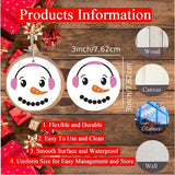 34pcs Snowman Expression Theme Stencils - Hollow Out Colorful Stencils for Ceramics, Wall Album Decoration, DIY Hand-Painted Projects, and More