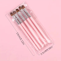 5pc Blending Brushes Small Synthetic Fiber