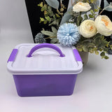 Portable Pink OR Purple Plastic Storage Box with Lid - Craft Box