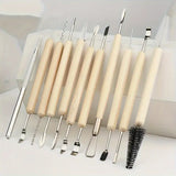 11pcs/Set Art Hobby DIY clay tools Cold porcelain polymer clays molds sculpting Tools for Modeling Tools ceramics & pottery