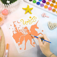 9pcs Unicorn Themed Stencil Set