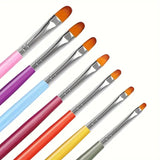 7 Pc Colorful Oval Brush Set