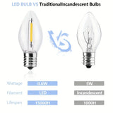 Warm White C7 Led Replacement Christmas Light Bulb, C7 Shatterproof Led Bulb