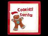 Square Cookies for Santa Gingerbread Man Plate