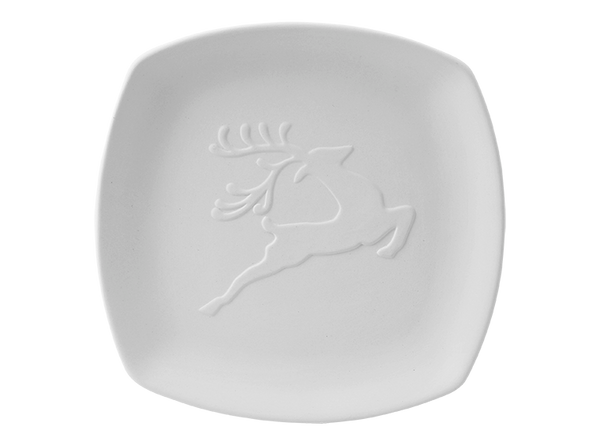 Discontinued Jumping Reindeer Plate