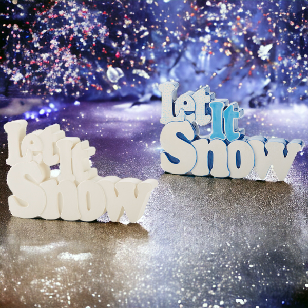 LET IT SNOW Word Plaque