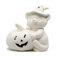 Cat with Jack - O - Lantern