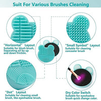 Starfish Brush Cleaning Mat with Color Removal Sponge, 2 in 1 Design Silicone Cleaner Pad for Dry Brush Color Switch and Wet Cleaning