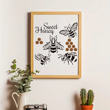 Set of 9 Honeybee Pattern Painting Stencils