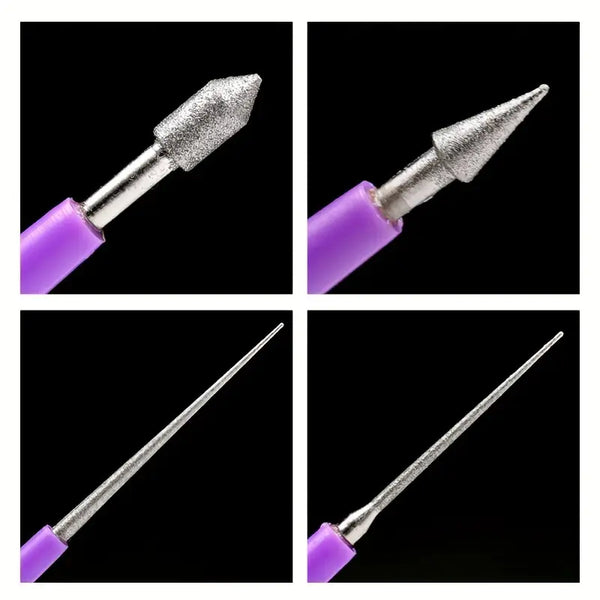 4pcs Diamond Tipped Reamer, Hole Enlarger Tools