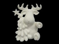 Textured Reindeer with Christmas Tree