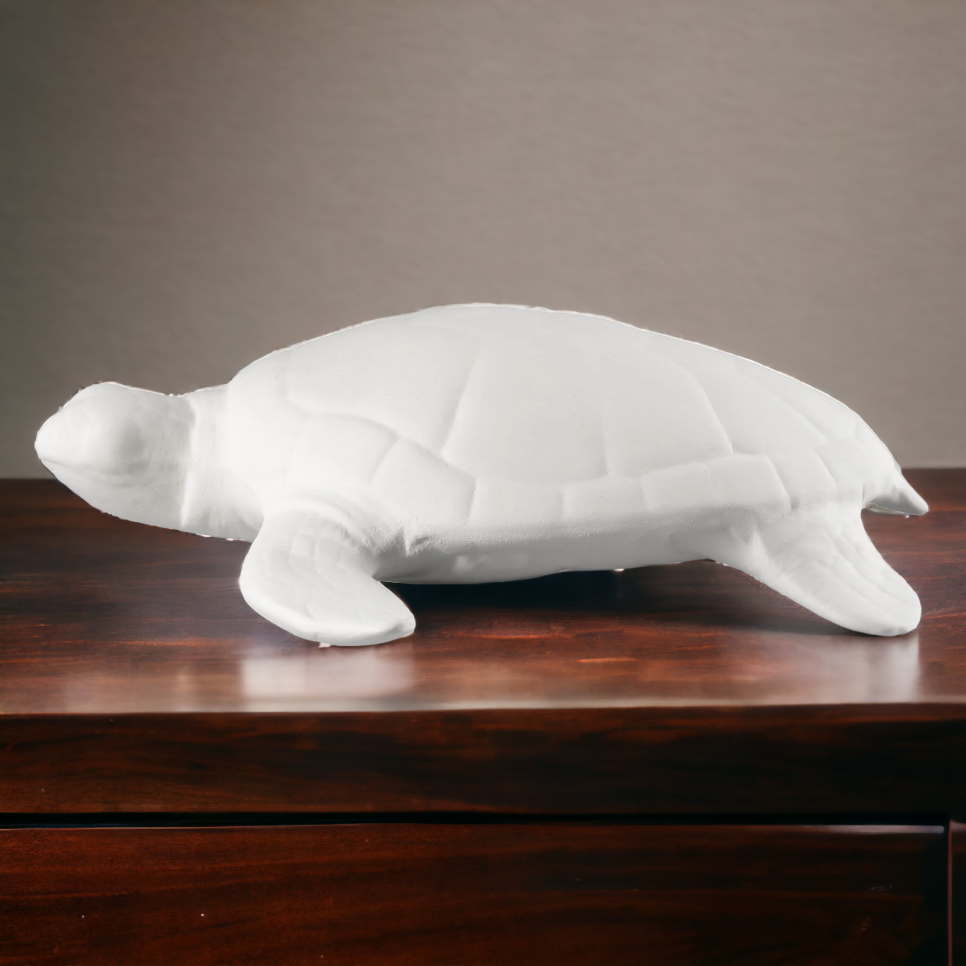 Large 13" Ceramic Turtle Bisque - Ready To Paint Realistic Turtle For Ceramic Art Projects