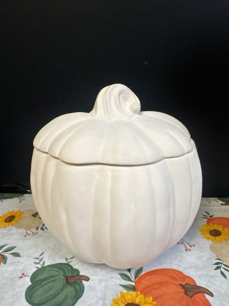 Pumpkin Candy Dish w/ Swirl Stem