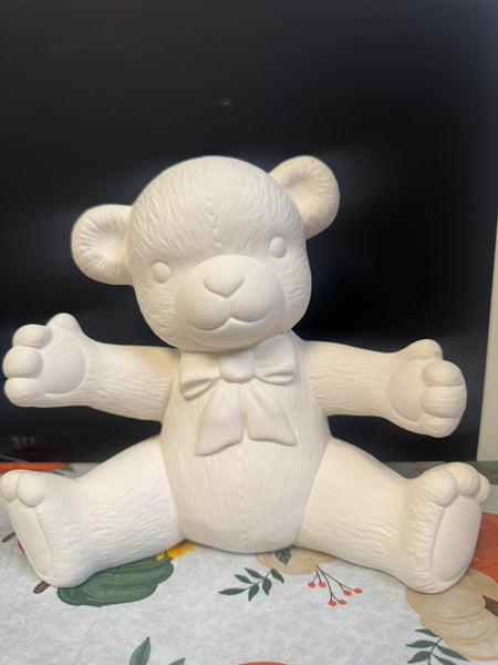 Open Arm Teddy Bear w/ Bow tie