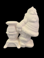 Mr. & Mrs. Santa Claus Warming by Stove