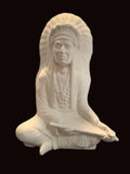 Native American Indian Chief with Peace Pipe