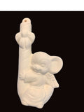Alberta Mice Mouse Ornament Collectible A-282 - Angel Mouse on Candy Cane 3 5/8"" High