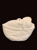 Alberta Mice Mouse Ornament Collectible A-123 -  Mouse in Walnut Shell 3 5/8"" High