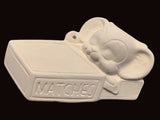 Alberta Mice Mouse Ornament Collectible A-124 - Mouse in Matchbox 3 5/8"" High