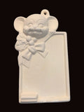 Alberta Mice Mouse Ornament Collectible A-458 - Mouse on Blackboard 3 5/8"" High