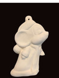 Alberta Mice Mouse Ornament Collectible A-256 - Kissing Santa GIRL Mouse 3 5/8"" High