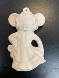 Alberta Mice Mouse Ornament Collectible A-297 - Shamrock Girl Mouse 3 5/8"" High