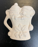 Alberta Mice Mouse Ornament Collectible A-235 - Two Mice in A Mug 3 5/8"" High