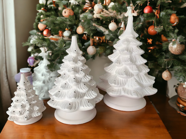 Duncan 19" Ceramic Christmas Tree with Plain Base