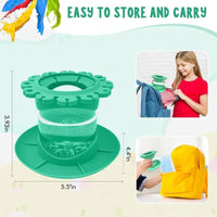Paint Brush Cleaner, Silicone Brushes Holder and Painting Cups, Round Detachable